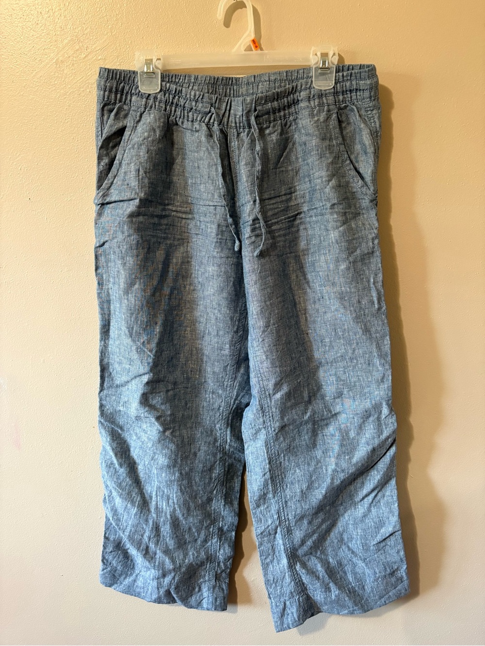 L.L.Bean Heathered Linen Pull-On Straight Ankle Pants women’s size 12petite